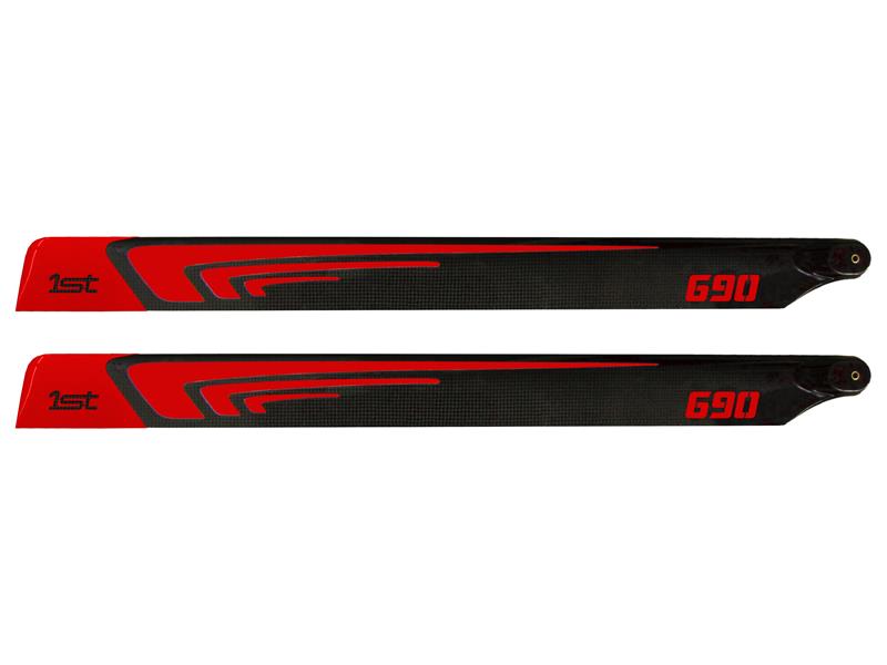 1st Main Blades CFK 690mm FBL (Red)